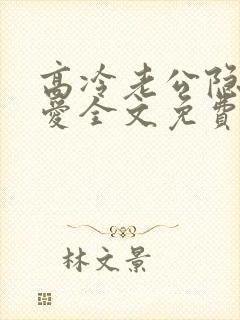 高冷老公隐婚蜜爱全文免费阅读