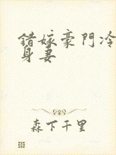 错嫁豪门冷少替身妻