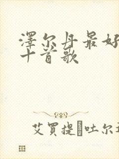 泽尔丹最好听的十首歌