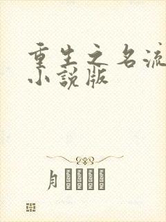 重生之名流巨星小说版