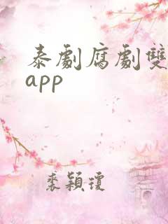 泰剧腐剧双男主app