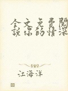 全文免费阅读小说你的情深我不配