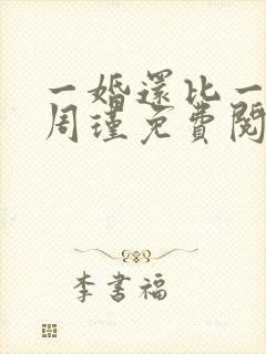 一婚还比一婚高周瑾免费阅读
