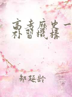 高考历史一对一补习机构