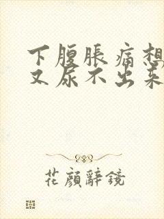 下腹胀痛想小便又尿不出来