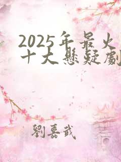 2025年最火十大悬疑剧