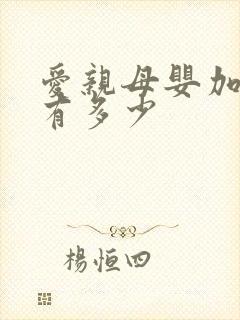 爱亲母婴加盟店有多少