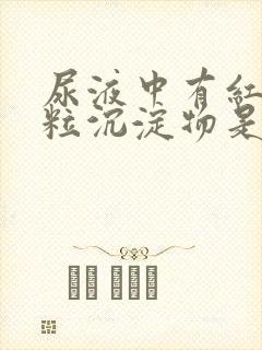 尿液中有红色颗粒沉淀物是什么原因