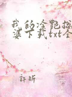 我的冷艳总裁老婆下载txt全文