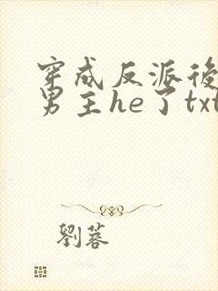 穿成反派后我和男主he了txt