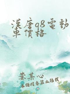 汉唐q8电动汽车价格