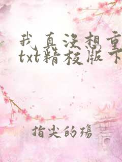 我真没想重生啊txt精校版下载