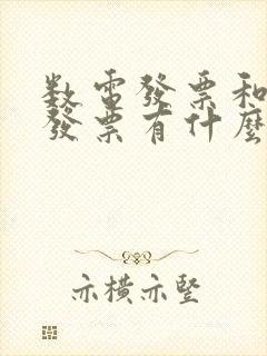 数电发票和电子发票有什么不同