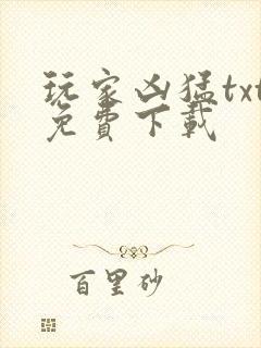 玩家凶猛txt免费下载