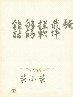 能够拦截骚扰电话的软件