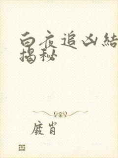 白夜追凶结局大揭秘