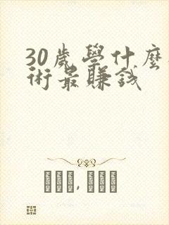 30岁学什么技术最赚钱