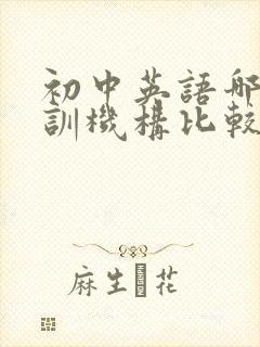 初中英语哪个培训机构比较好