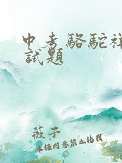 中考 骆驼祥子 试题