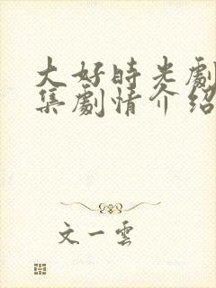 大好时光剧情分集剧情介绍