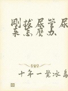 刚拔尿管尿不出来怎么办