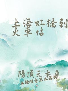 上海虹桥到上海火车站