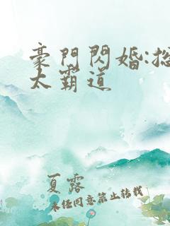 豪门闪婚:总裁太霸道