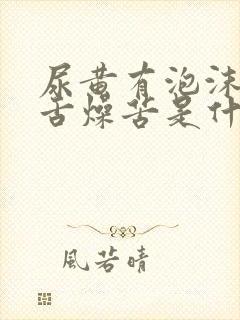 尿黄有泡沫口干舌燥苦是什么原因