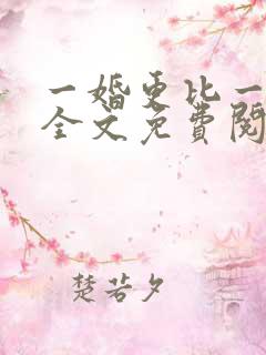 一婚更比一婚高全文免费阅读小说