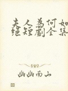 夫人为何如此决绝短剧全集免费