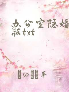 办公室隐婚完整版txt