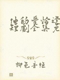 他的爱恰逢其时短剧全集免费观看