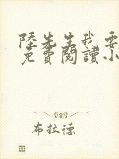 陆先生我要离婚免费阅读小说