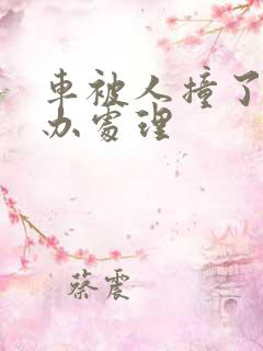 车被人撞了怎么办处理