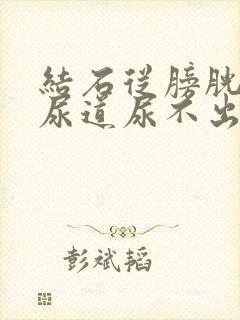 结石从膀胱进入尿道尿不出来