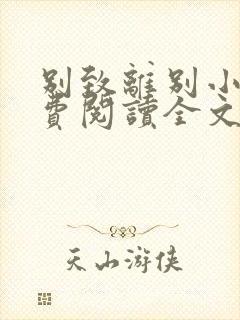 别致离别小说免费阅读全文最新章节