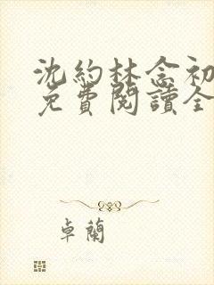 沈约林念初小说免费阅读全文最新章