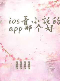 ios看小说的app哪个好