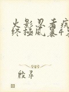 火影忍者疾风传终极风暴4慕留人传