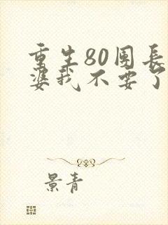 重生80团长老婆我不要了