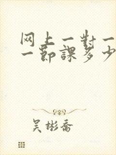 网上一对一外教一节课多少钱