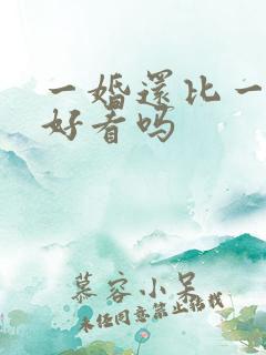 一婚还比一婚高好看吗