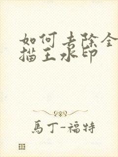 如何去除全能扫描王水印