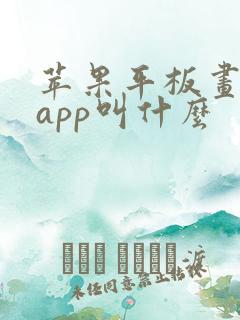 苹果平板画图的app叫什么