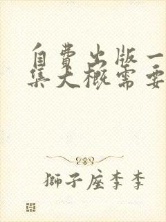 自费出版一本诗集大概需要多少钱