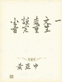 小说爽文一口气看完重生