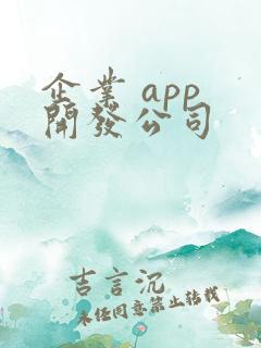 企业 app 开发公司