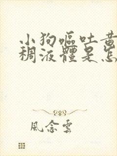 小狗呕吐黄色粘稠液体是怎么啦