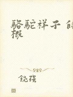 骆驼祥子 的梗概