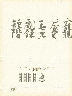 短剧王府宠妾进阶录免费观看全集